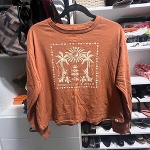 Rip Curl Burnt Orange Graphic Crop Top